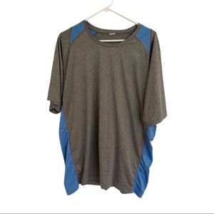 Sport-Tek Men's Vintage Heather/Carolina Blue Heather Colorblock Contender Tee